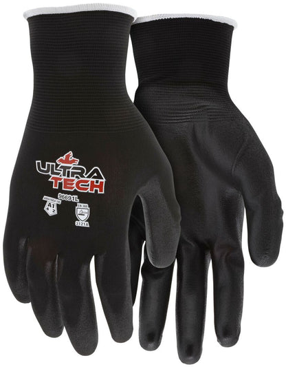 UltraTech 21-Gauge Nylon Shell, Polyurethane Palm, ESD-Safe Work Gloves