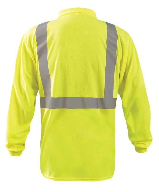 Long Sleeve Wicking Birdseye Polo Shirt W/Pocket