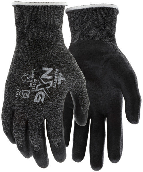 NXG® Work Gloves, 15-Gauge Salt & Pepper Nylon, Nitrile Foam Palm, Latex Free
