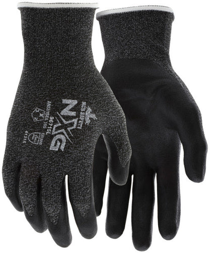 NXG® Work Gloves, 15-Gauge Salt & Pepper Nylon, Nitrile Foam Palm, Latex Free