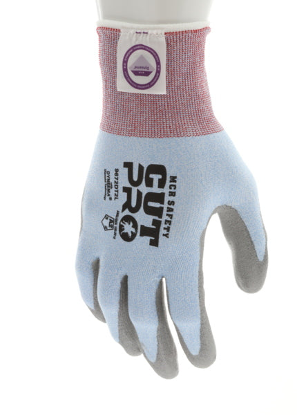 9672DT2 - MCR Safety CutPro® - 18 Gauge Dyneema® Diamond Technology Shell - Cut Resistant Work Gloves - Polyurethane (PU) Coated Palm and Fingertips - Micro-particle Boosted High Strength Fiber Provides Cool Touch Comfort and Durability