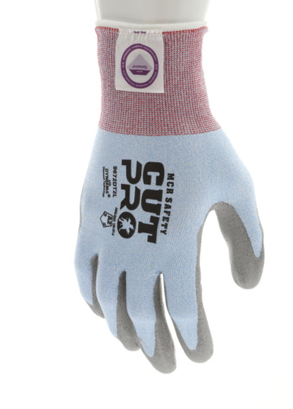 9672DT2 - MCR Safety CutPro® - 18 Gauge Dyneema® Diamond Technology Shell - Cut Resistant Work Gloves - Polyurethane (PU) Coated Palm and Fingertips - Micro-particle Boosted High Strength Fiber Provides Cool Touch Comfort and Durability