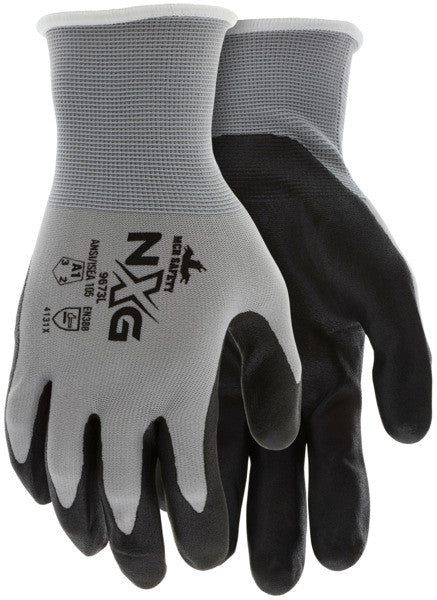NXG Work Gloves, 13 Gauge Nylon Shell, Nitrile Foam Coated Palm