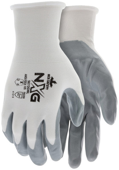 NXG Work Gloves, 13 Gauge Nylon Shell, Nitrile Foam Palm Coat, Knit Wrist