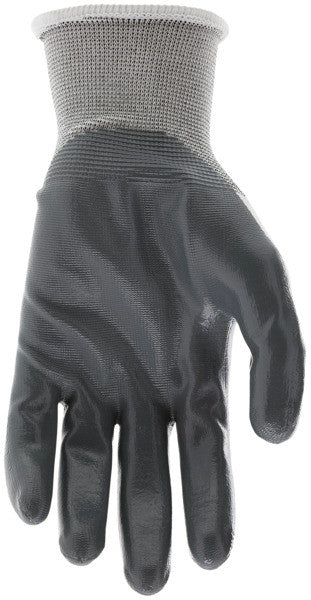 Fingerless String Knit Gloves, PVC Palm Coated, Cotton-Polyester Blend