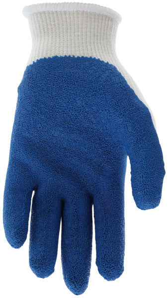 NXG Palm Dip Work Gloves, 10-Gauge Cotton/Polyester, Latex Coating, Knit Wrist