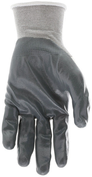 NXG Work Gloves, 15 Gauge Nylon Shell, Nitrile Coated Palm and Fingertips