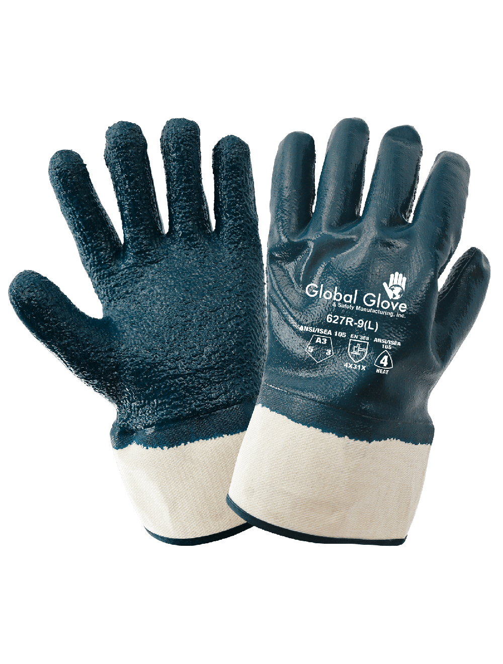Global Glove - 627R - Chemical Handling Gloves - cut level A3 - tan