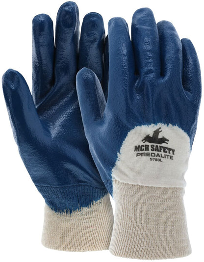 Predalite Nitrile-Coated Work Gloves, Knit Wrist, ActiFresh Lining