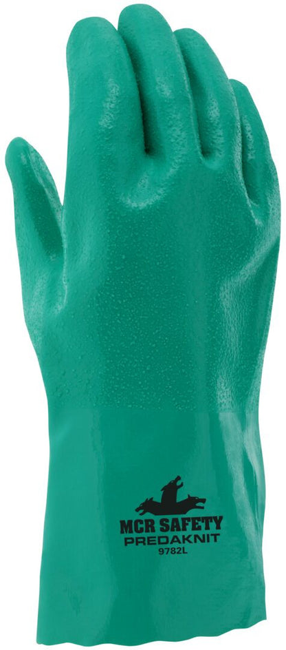 Predaknit Nitrile Coated Work Gloves, Interlock Liner, 12" Gauntlet Cuff