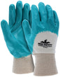 Predatouch Nitrile Palm-Coated Work Gloves, Knit Wrist, Interlock Lining