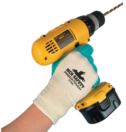 Predatouch Nitrile Palm-Coated Work Gloves, Knit Wrist, Interlock Lining