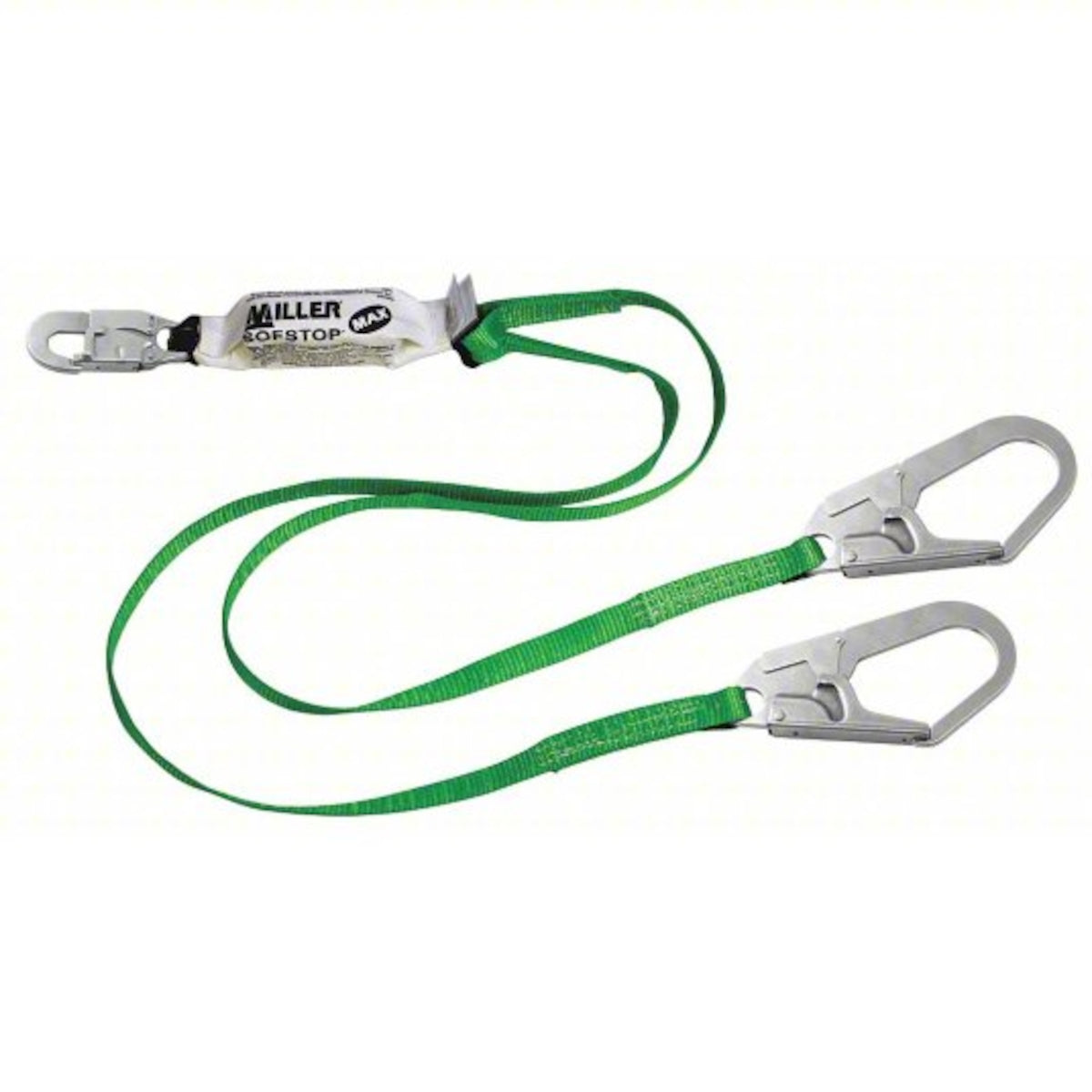 Miller 980WRS-Z7 – Standard Max SoftStop Double Pack Twin Lanyard, Steel Locking Snap Hook & Steel Locking Rebar. 6Ft