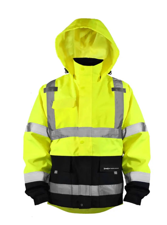 Occunomix Black Bottom Ripstop Rain Jacket Rainwear Yellow S model SP-RSJBK-YS