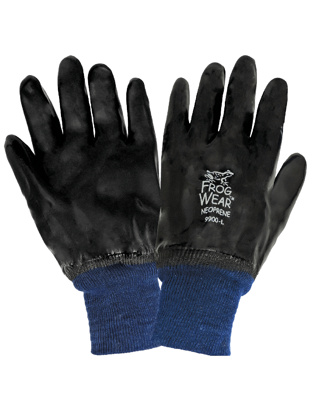 FrogWear® - 9900 - Chemical Handling Gloves - neoprene coating - black