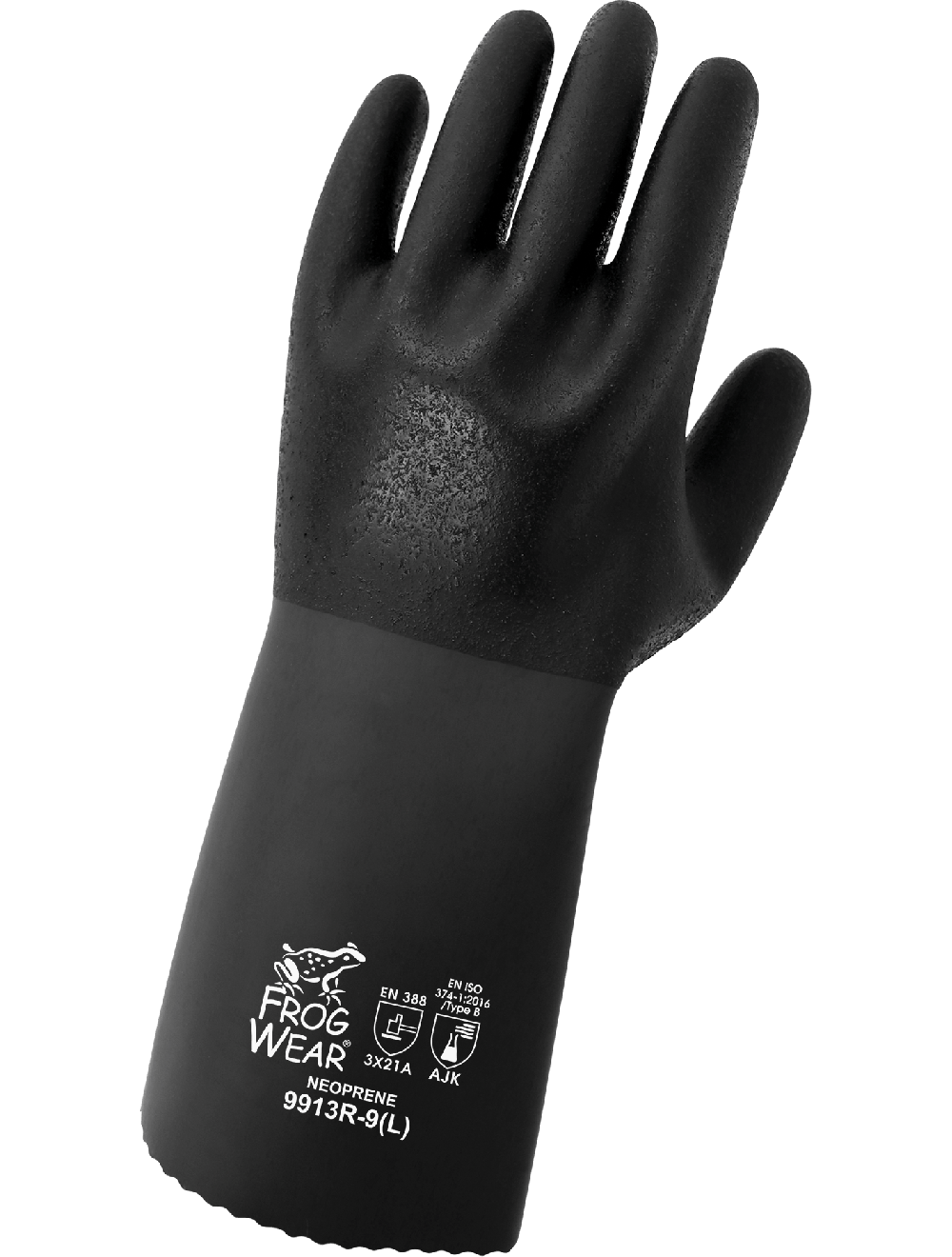 FrogWear® - 9913R - Chemical Handling Gloves - neoprene coating - black