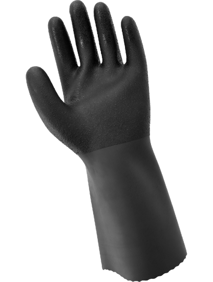 FrogWear® - 9913R - Chemical Handling Gloves - neoprene coating - black