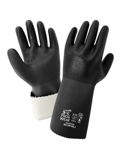 FrogWear® - 9913R - Chemical Handling Gloves - neoprene coating - black