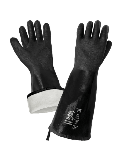 FrogWear® Premium Neoprene Rough Etched 18-Inch Insulated Heat Resistant Food/Chemical Handling Gloves - 9918RINT