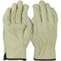 PIP 994KF – Economy Top Grain Pigskin Leather Drivers Glove with Red Fleece Lining - Keystone Thumb