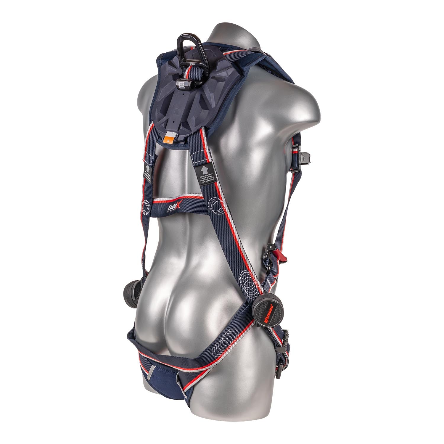 KStrong® EndurX™ 5-Point Full Body Harness, Abrasion Resistant Shoulder Pad, Deluxe Leg Pads, Enhanced Dorsal D-ring Plus™, Quick Slide Adjusters, Trauma Relief Straps, QC Chest, TB Legs (SS), All Aluminum Hardware (ANSI)
