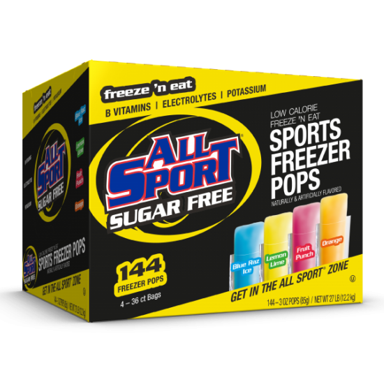 Air Gas ALP10122566 All Sport 3 Ounce Variety Flavor ZERO Electrolyte Freezer Pop Sugar Free/Low Calorie (144 Per Case) – Polyurethane Worksite Safety & Industrial Supplies PPE
