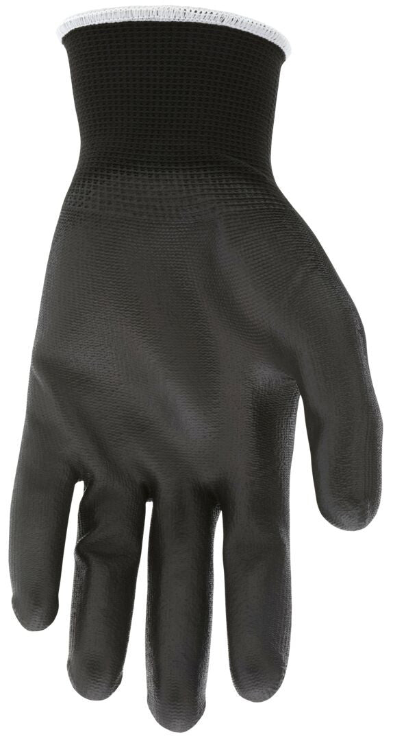 Polyurethane Palm Coated Work Gloves, 13 Gauge Polyester Shell, Knit Wrist