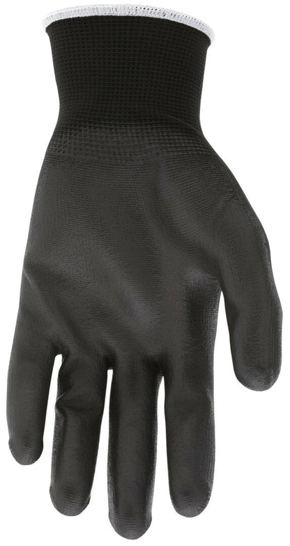 Polyurethane Palm Coated Work Gloves, 13 Gauge Polyester Shell, Knit Wrist