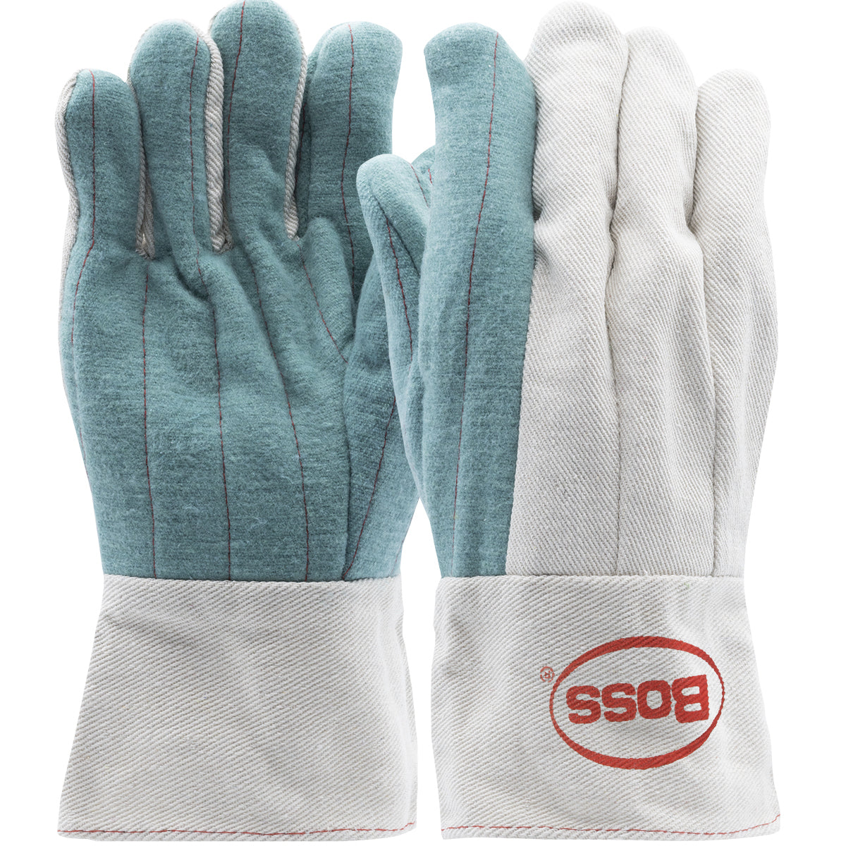 PIP BG42SWSJI-L – Regular Weight Hot Mill Glove with Band Top Cuff - 24 oz. - BOSS Logo