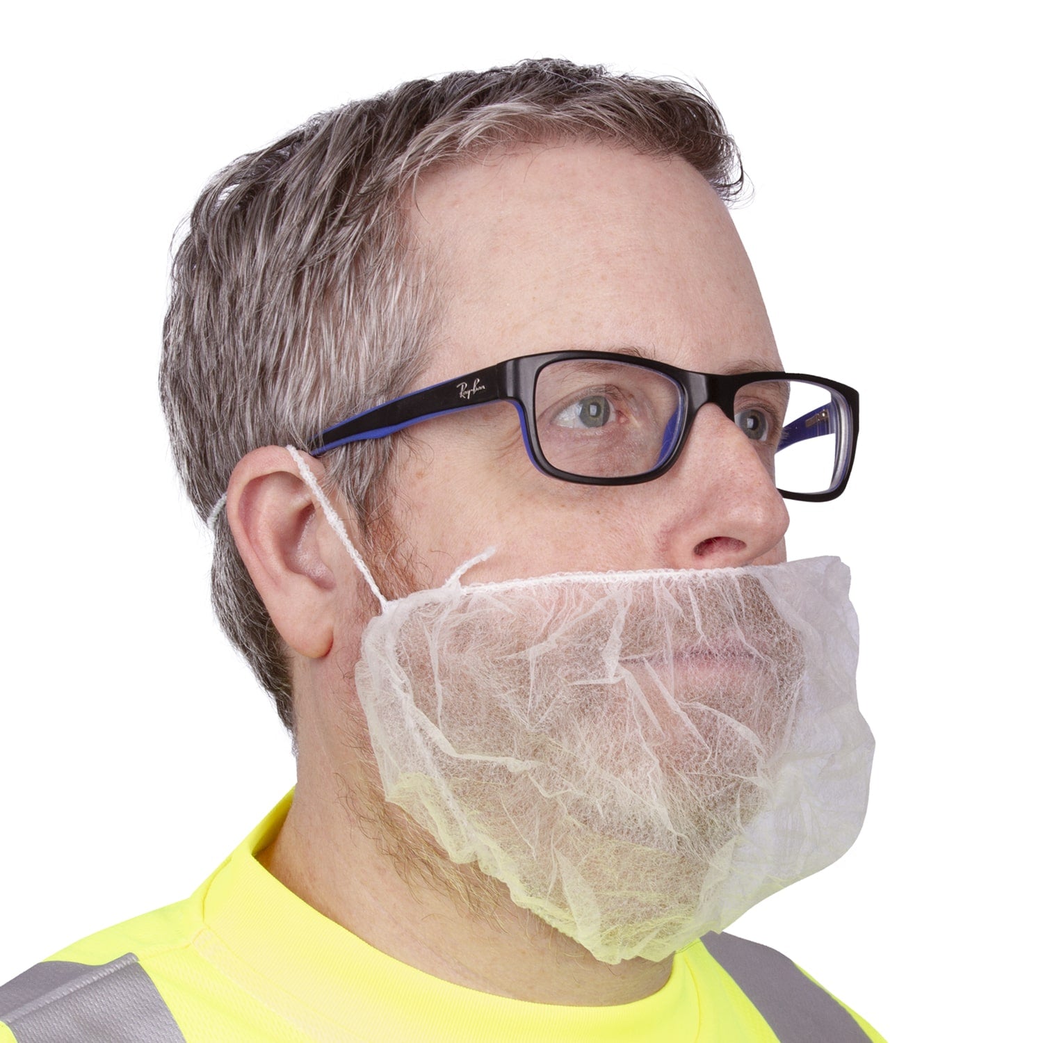 Cordova White Polypropylene Beard Cover #BR1/10