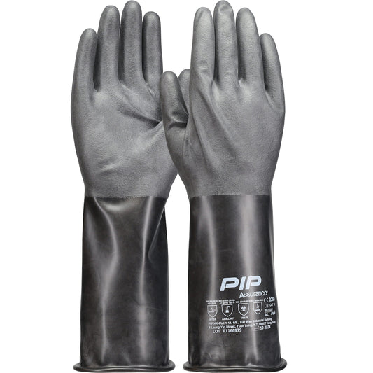 PIP BUT03R – 12 Mil Butyl Rubber Glove with Rough Grip-14"