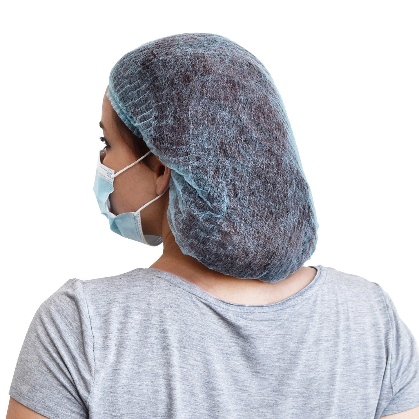 Cordova 24inch Pleated White Bouffant Cap, Latex #PBC24W/10 image 4