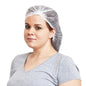 Cordova 19inch Pleated White Bouffant Cap, Latex #PBC19W/10