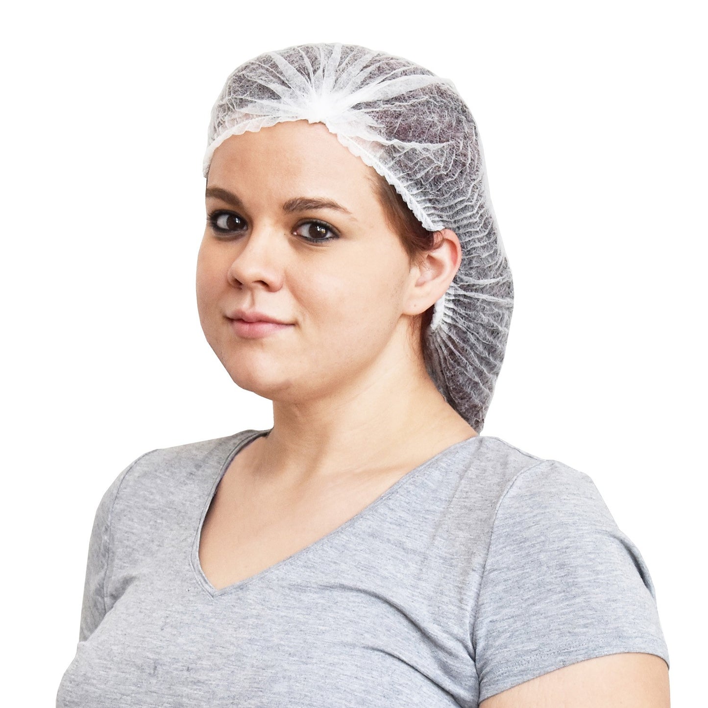 Cordova 24inch Pleated White Bouffant Cap, Latex #PBC24W/10
