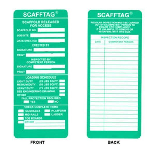 Brady® Scafftag® Inspection Inserts