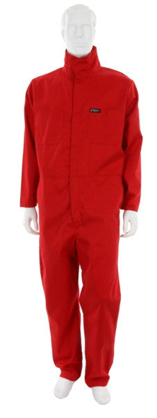 MCR Safety CCMR -Red Flame Resistant Contractor Coveralls - 100% Cotton Fabric - Triple Needle Stitched for Durability - Long Sleeve — manufacturer image 2