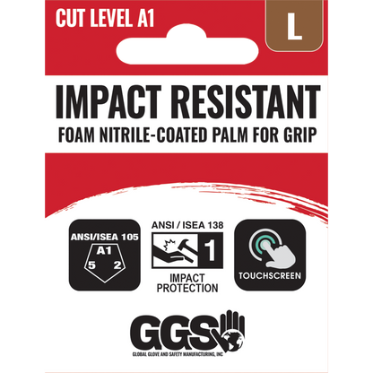Global Glove General CIA540 Cut-Resistant Impact Gloves, Foam Nitrile - view 14