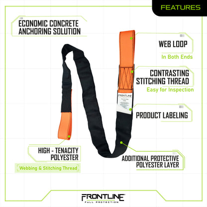 Frontline COSL Concrete Embed Anchor Strap with Looped Ends COSL