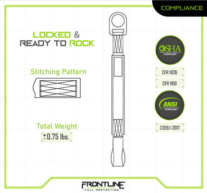 Frontline COSR Concrete Embed Anchor Strap with D-Ring End COSR