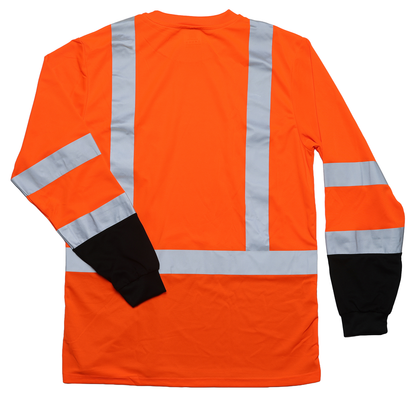 ZING Z-Force High-Visibility Class 3 Black Bottom Long Sleeve Shirt - official Zing product image 4
