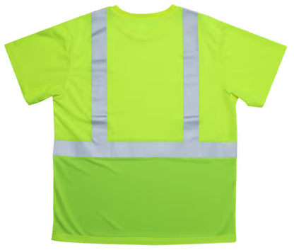 ZING Z-Force High-Visibility Class 2 Black Bottom Short Sleeve T-Shirt