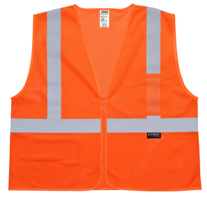 ZING Z-Force High-Visibility Class 2 Mesh Safety Vest with Pockets
