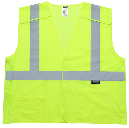 ZING Z-Force High-Visibility Class 2 Mesh Breakaway Safety Vest - official Zing product image 1