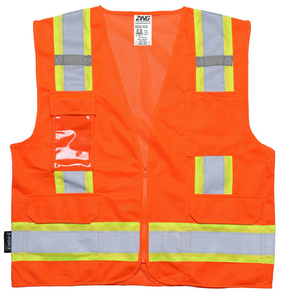 ZING Z-Force High-Visibility Class 2 Surveyors Two-Tone Safety Vest - official Zing product image 3