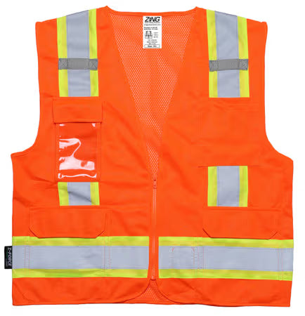 ZING Z-Force High-Visibility Class 2 Surveyors Two-Tone Safety Vest