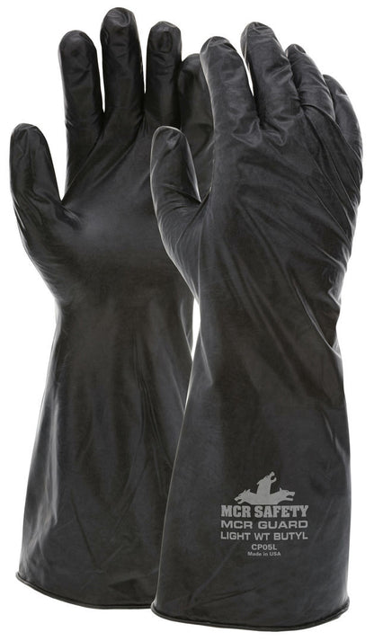 Butyl Rubber Chemical Glove, 5 Mil, 14" Gauntlet Cuff, ESD-Safe