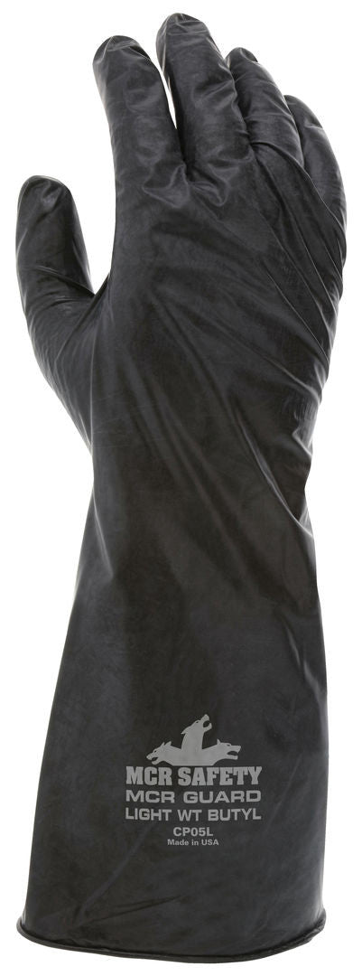 Butyl Rubber Chemical Glove, 5 Mil, 14" Gauntlet Cuff, ESD-Safe