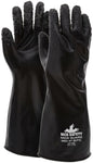 Unsupported Butyl Rubber Glove, 14 mil, Rough Finish, ESD-Safe, Gauntlet Cuff