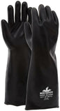 Butyl Rubber Chemical Glove, 25 Mil, ESD-Safe, Rolled Cuff Gauntlet
