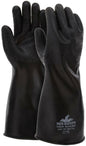 Unsupported Butyl Rubber Glove, 14", Rough Finish, ESD-Safe, Gauntlet Cuff